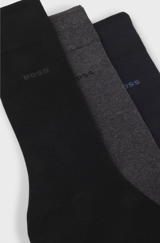 THREE-PACK OF REGULAR-LENGTH SOCKS WITH LOGOS