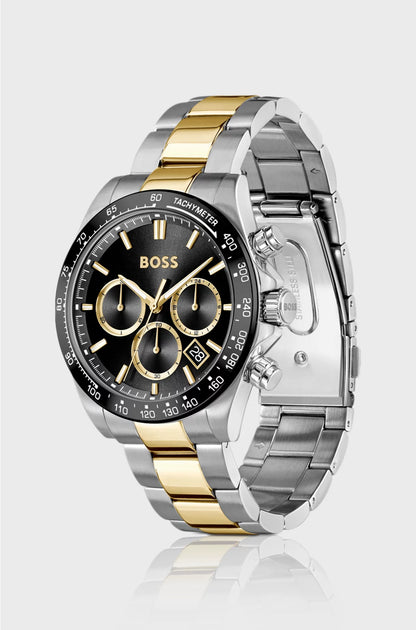 HERO 2.0 BLACK-DIAL CHRONOGRAPH WATCH WITH TWO-TONE BRACELET