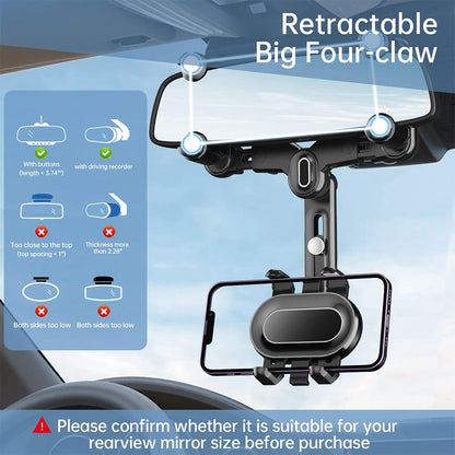 Rearview Mirror Phone Holder