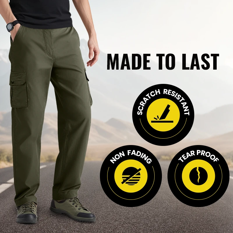 Men’s Outdoor Cargo Pants – Relaxed Fit & Functional Pockets